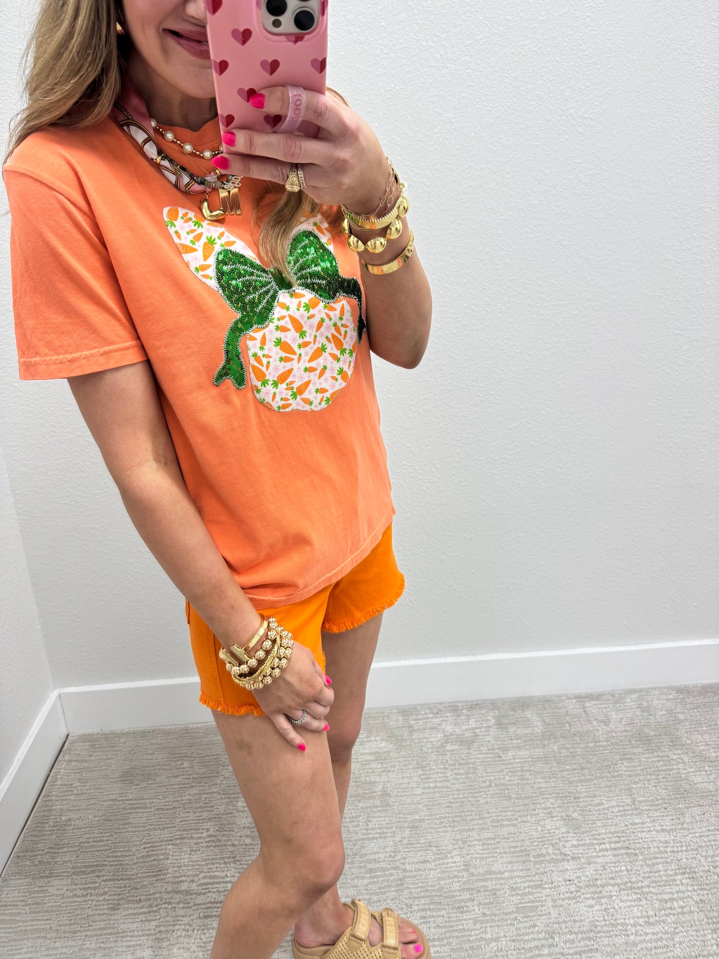 Hand Stitched Tangerine Bunny Short Sleeve FS