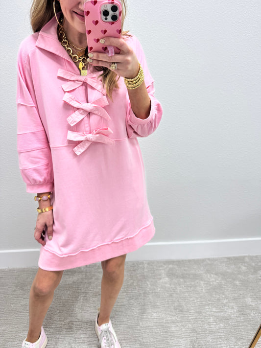 Light Pink Bow Front Dress FS