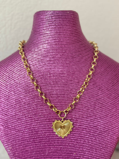 Heart Shaped Zirconia Necklace FS