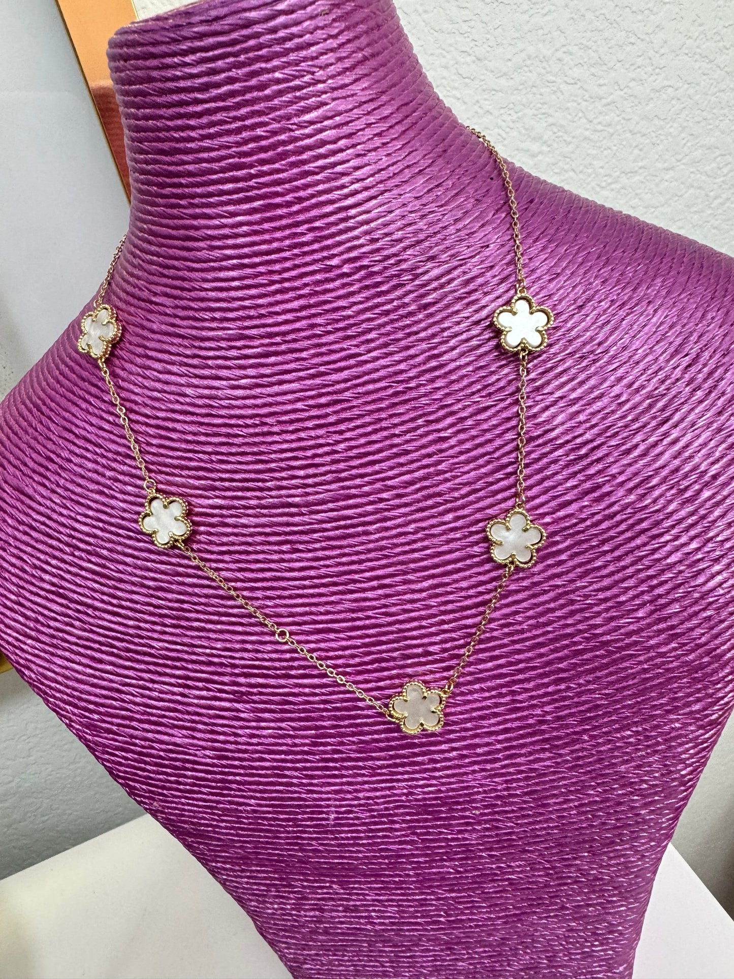 Gold Flower Style Necklace FS