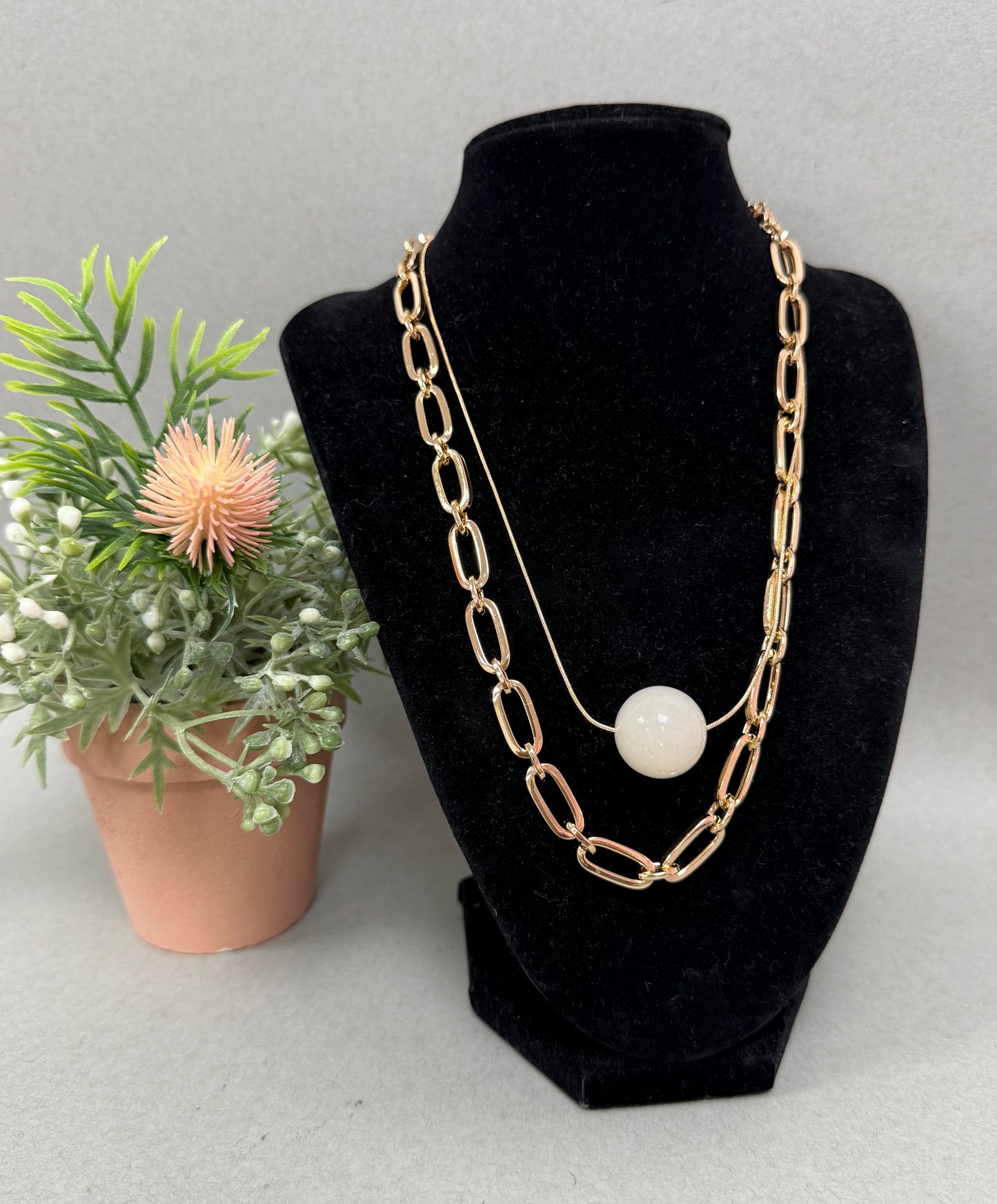 Double Strand Ball Necklace