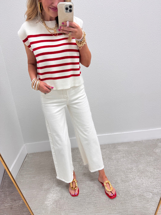 Risen Cream Tummy Control Jeans FS