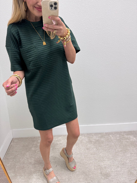 Tuesday Evergreen Quilted Dress