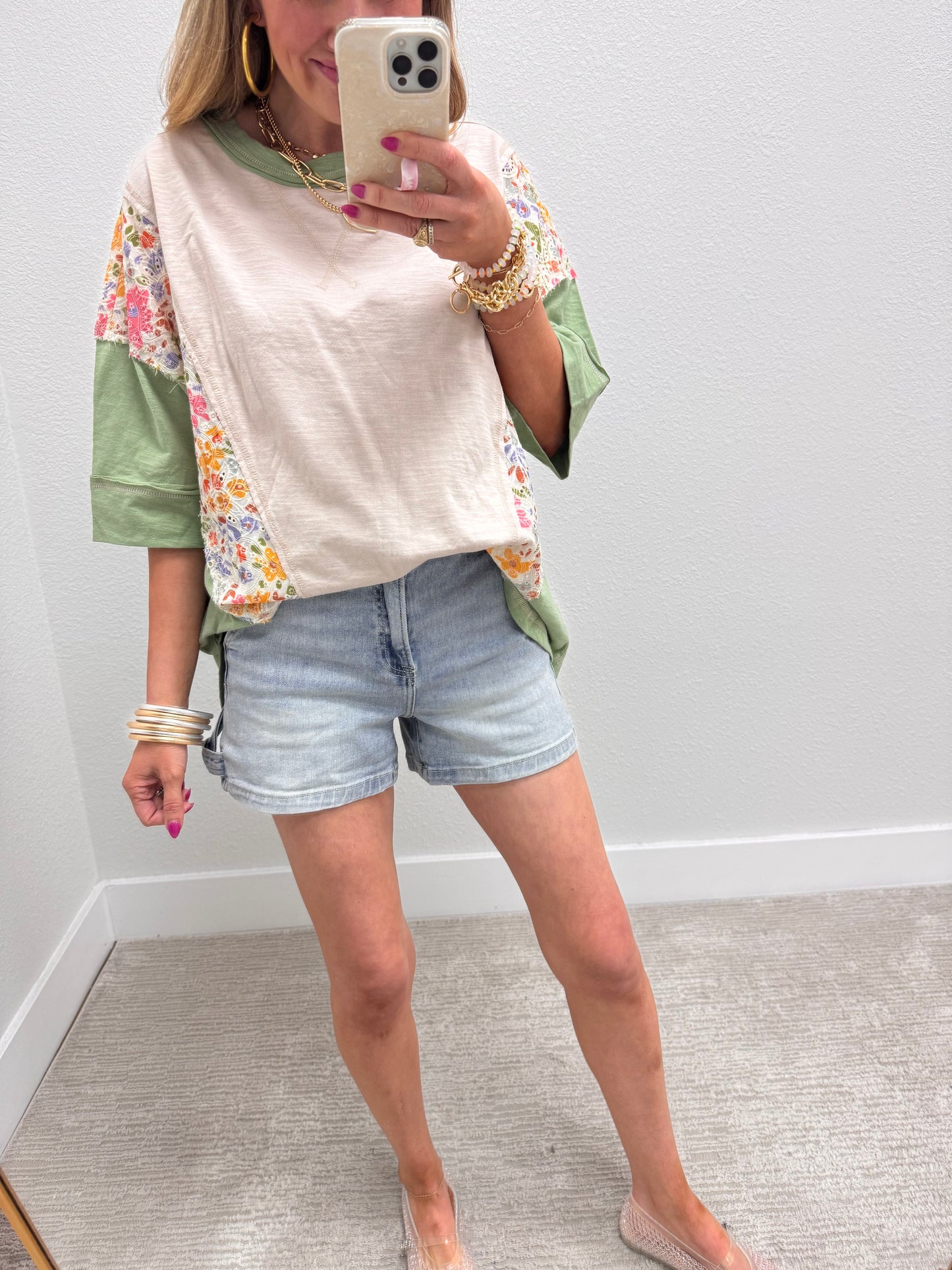 Risen Light Wash Cargo Short FS