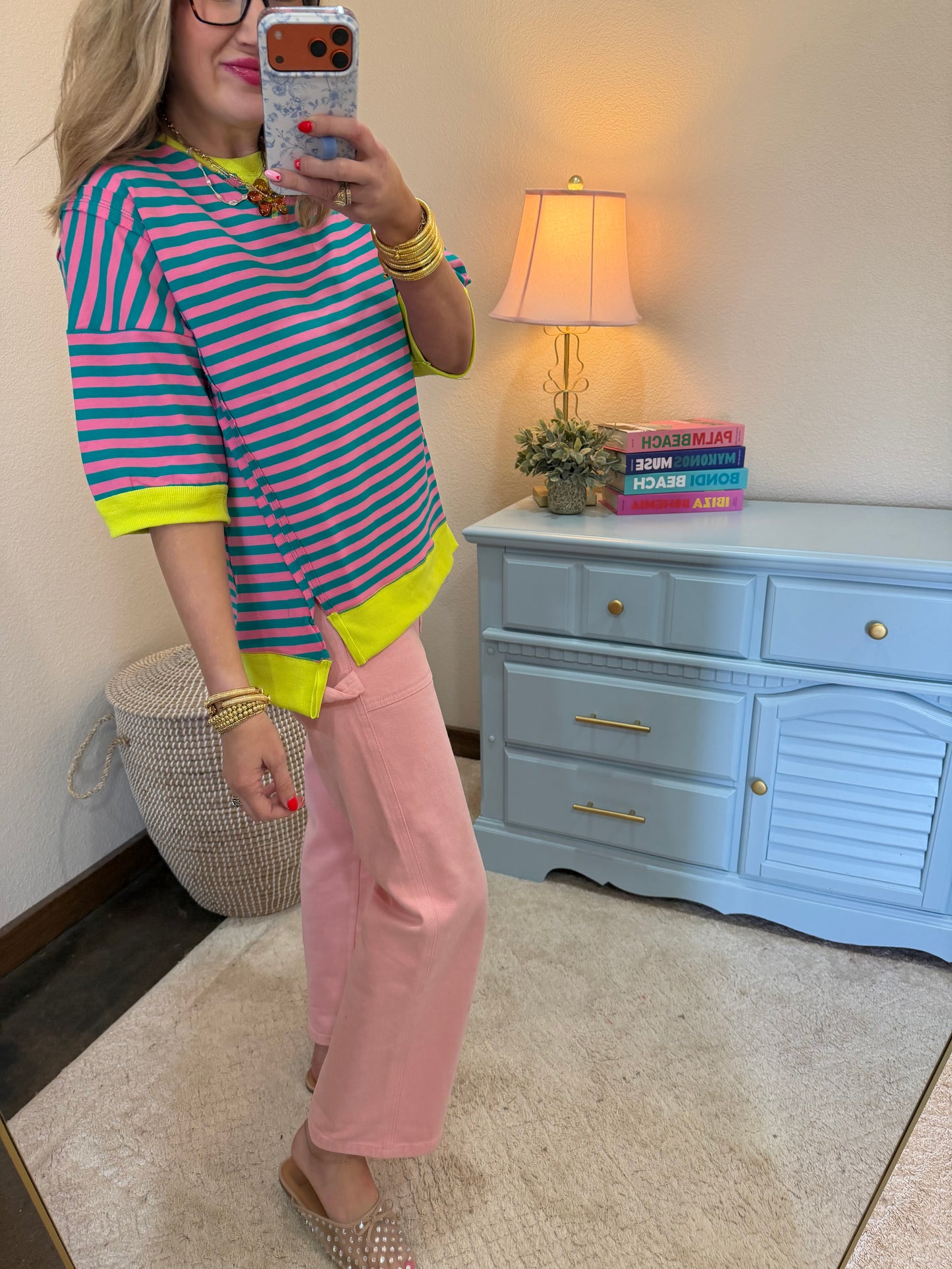 Oversized Stripe Casual Knit Top