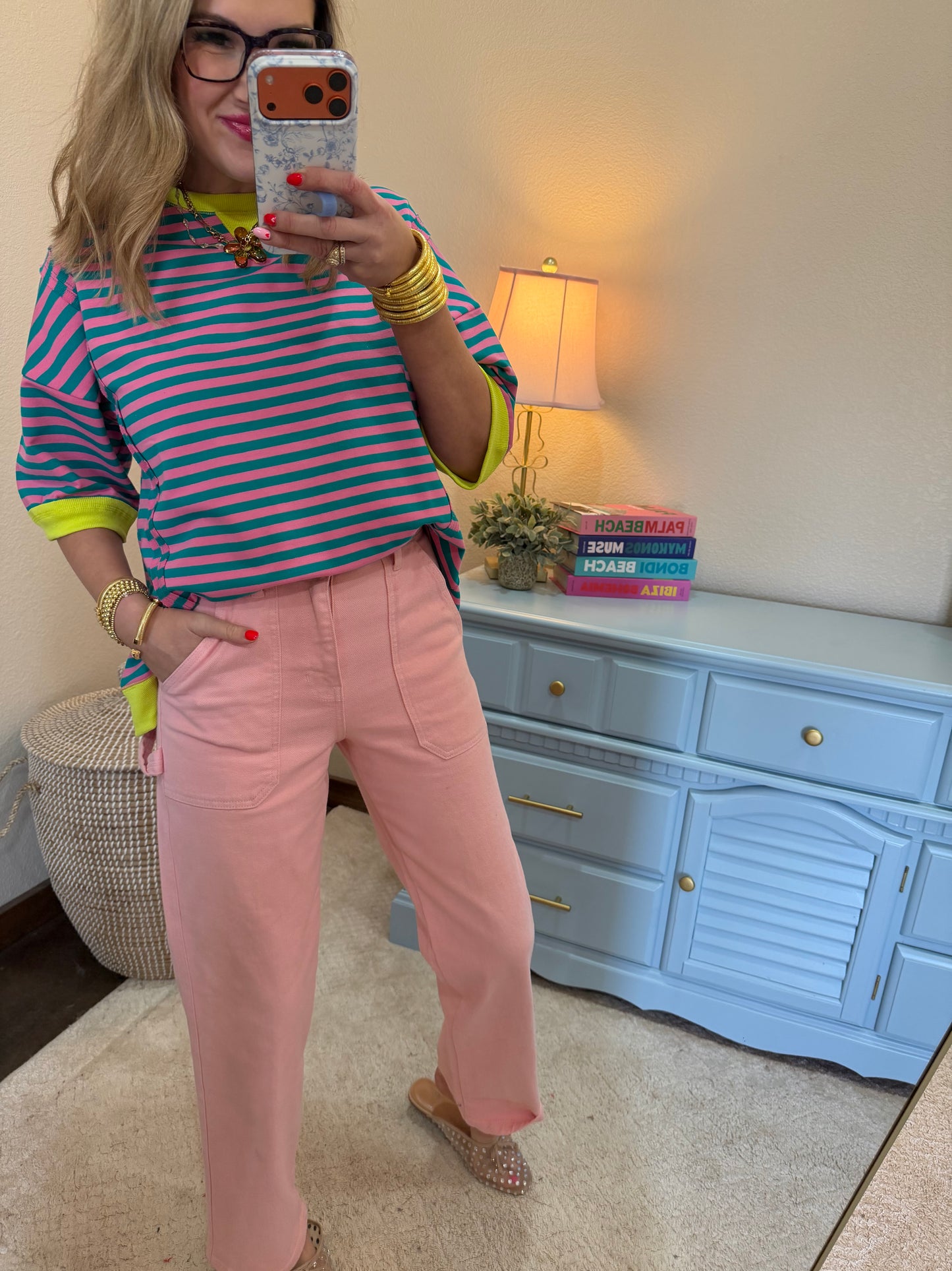 Oversized Stripe Casual Knit Top