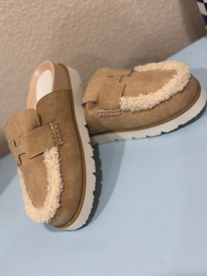 Avalon Suede Shearling Mules RESTOCK