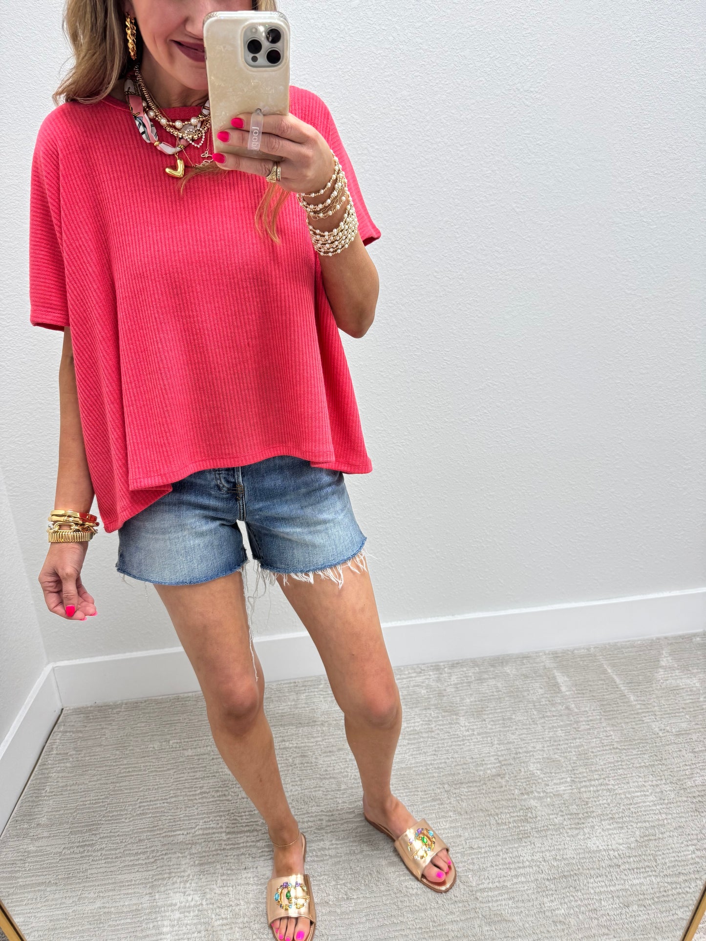 DAZE Bottom Line Denim Shorts