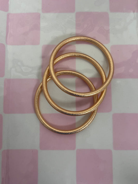 Set of 3 Hammered Bangle Bracelet