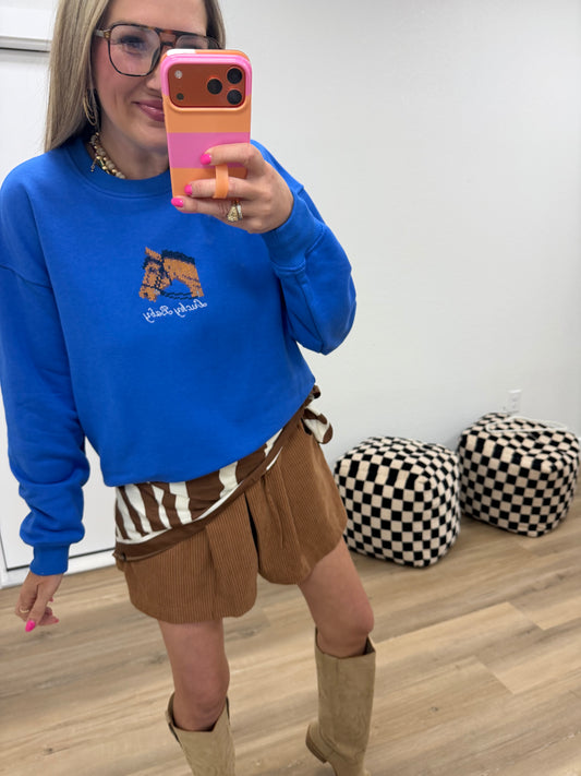 Lucky Baby Horse Graphic Crewneck Sweatshirt