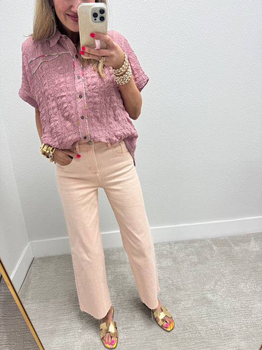 Light Pink Straight Leg Jean