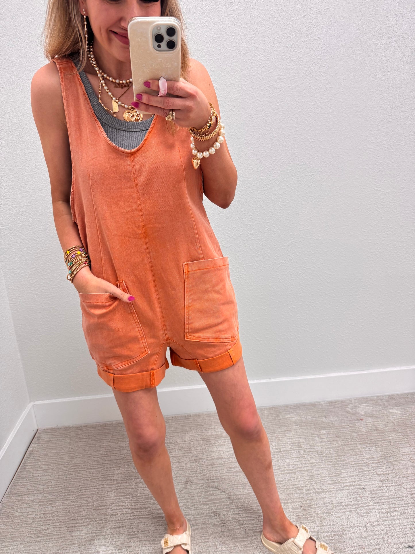 Orange Denim Jumper