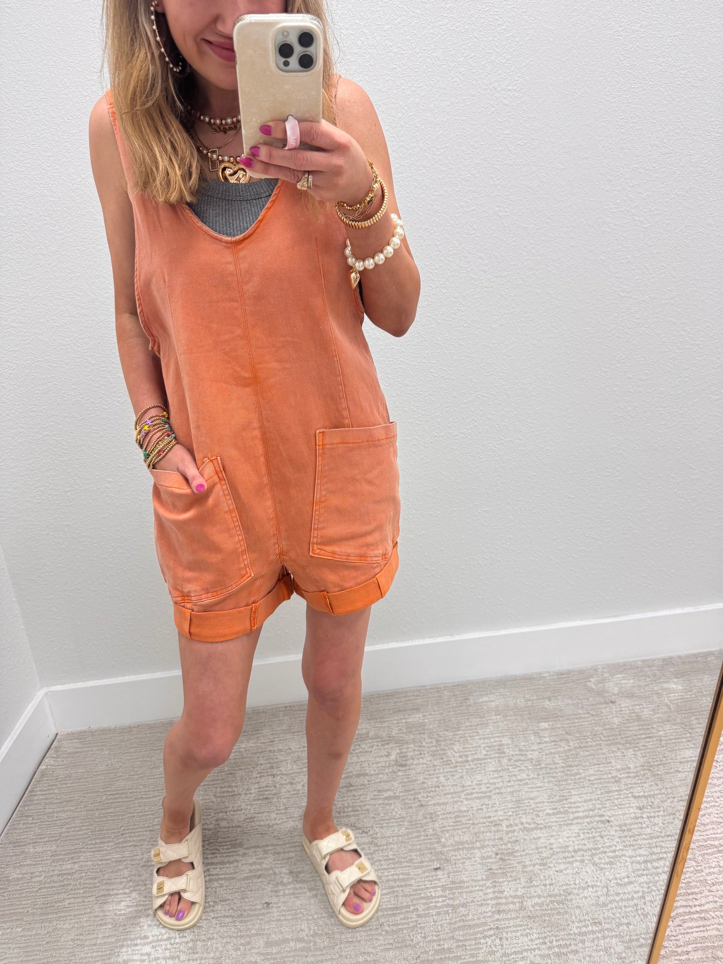 Orange Denim Jumper