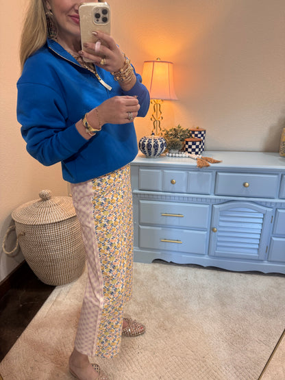 Cobalt Fleece Half Zip Sweatshirt