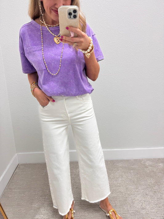 Risen White Tummy Control Jeans