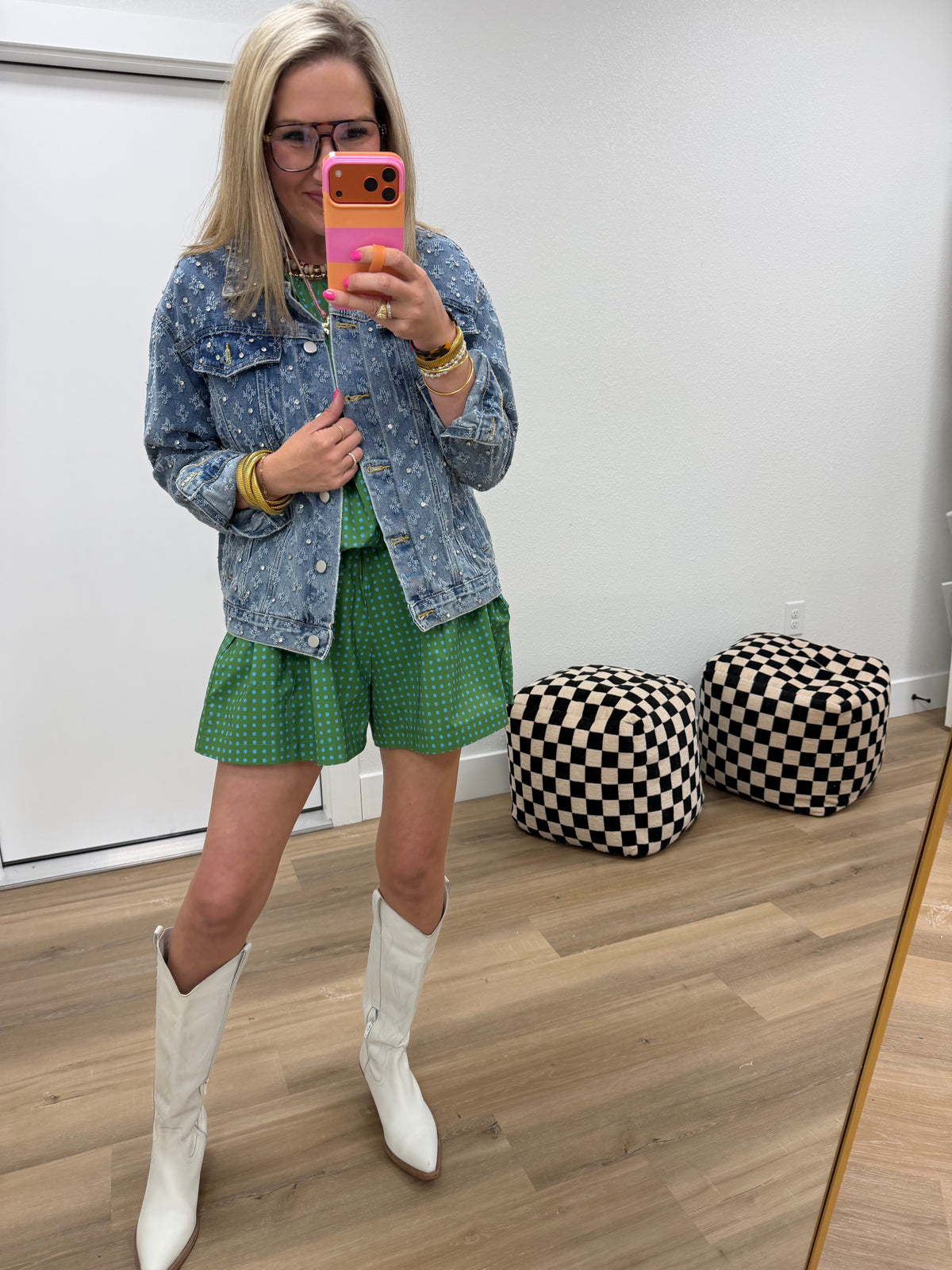 Crystal Studded Denim Jacket