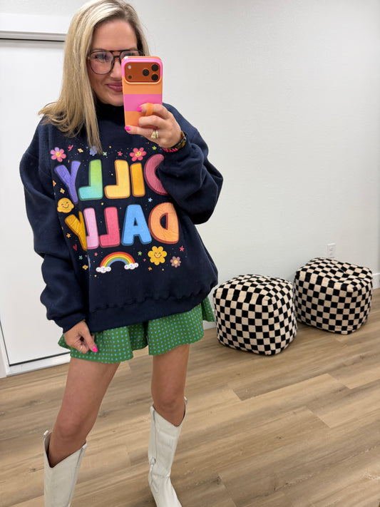 Dilly Dally Reversible Mock Neck