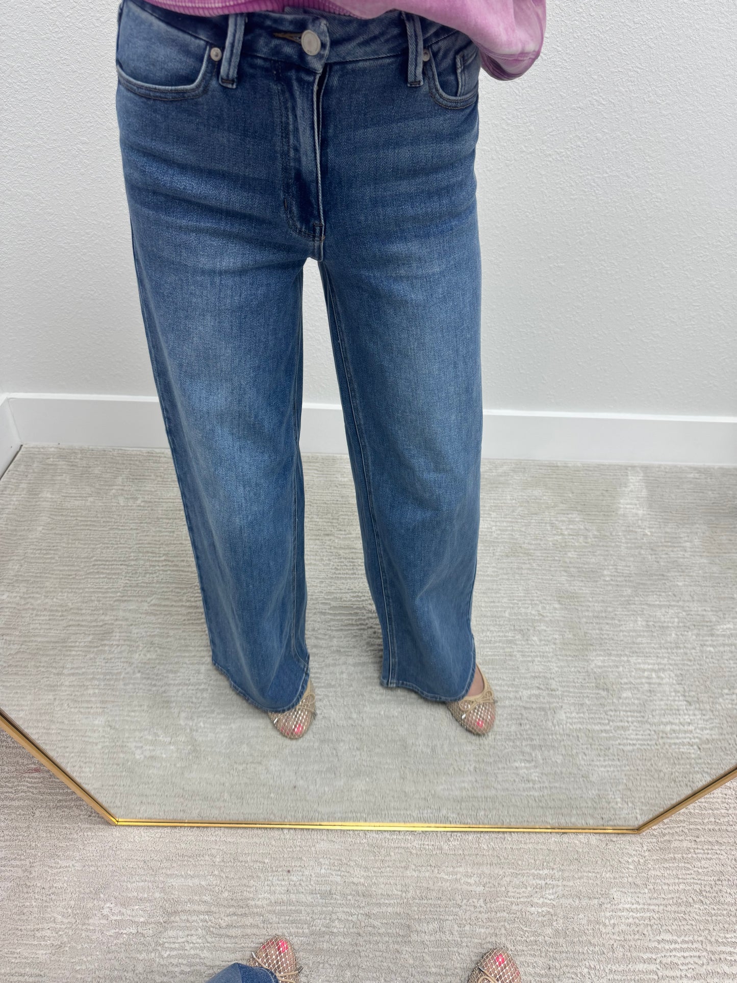 JBD Medium Wash Wide Leg Jeans