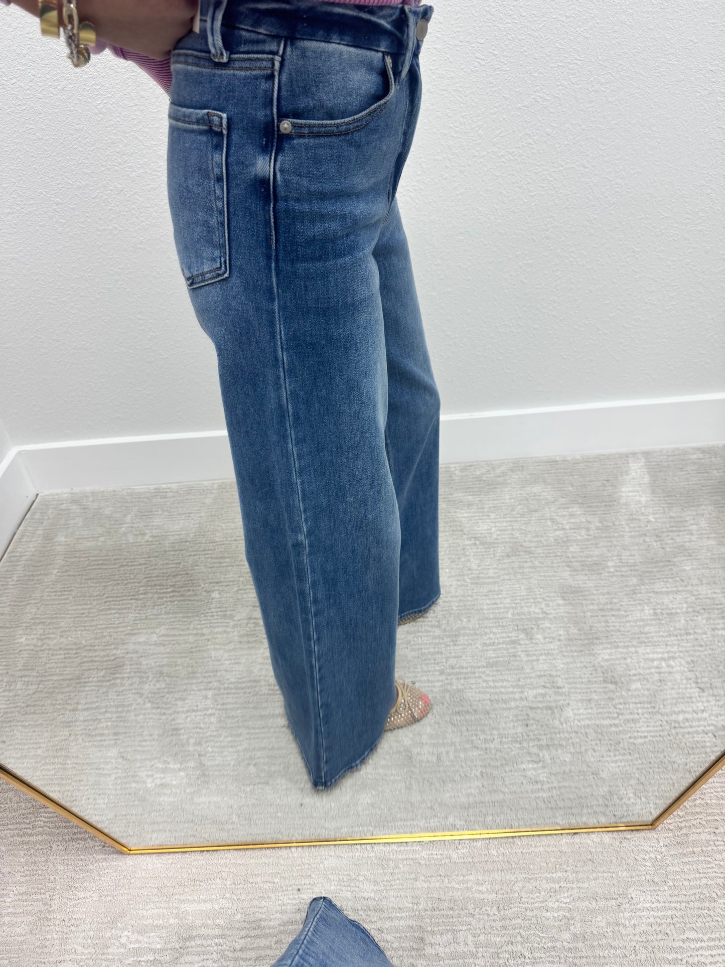 JBD Medium Wash Wide Leg Jeans