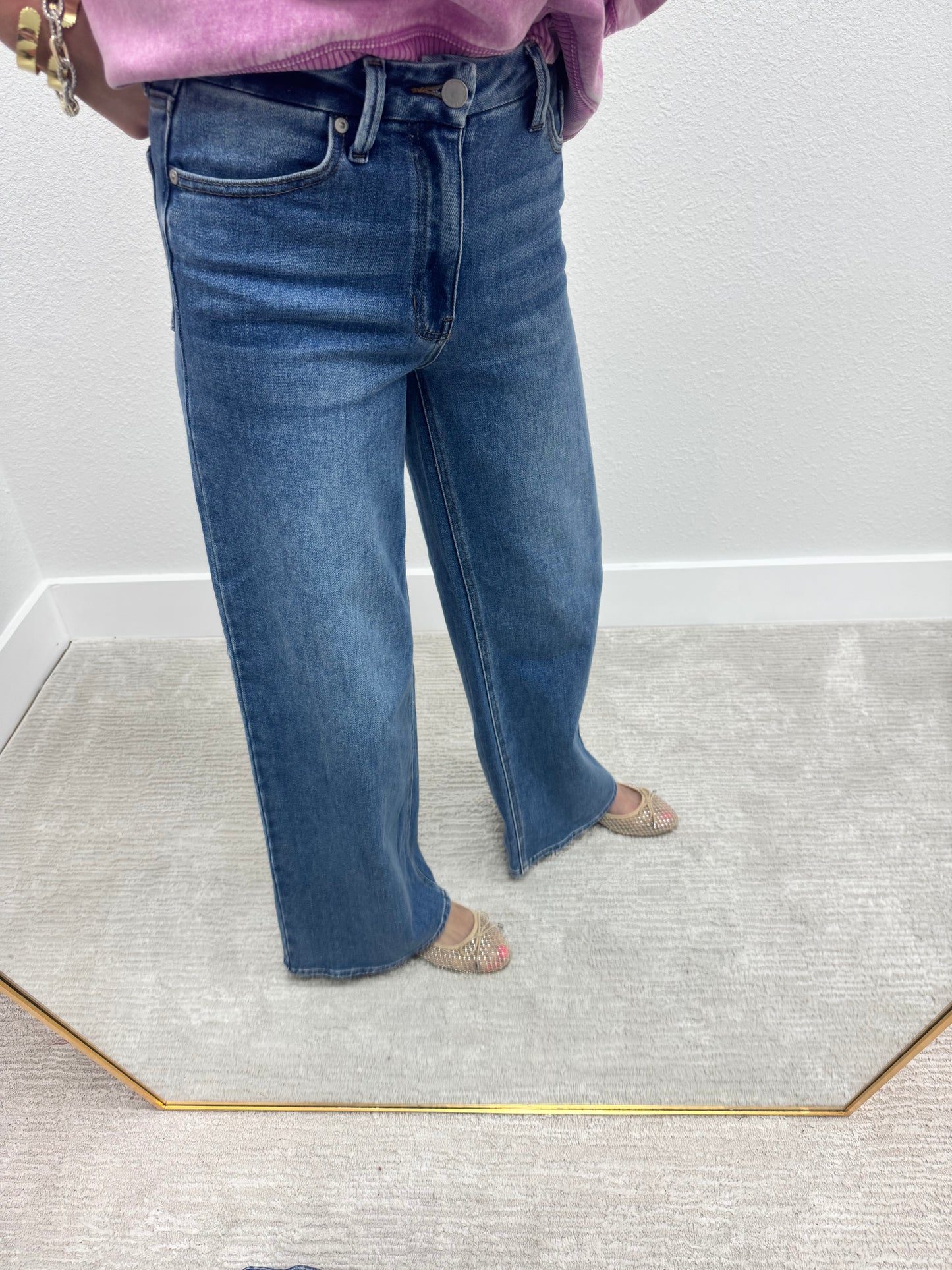 JBD Medium Wash Wide Leg Jeans