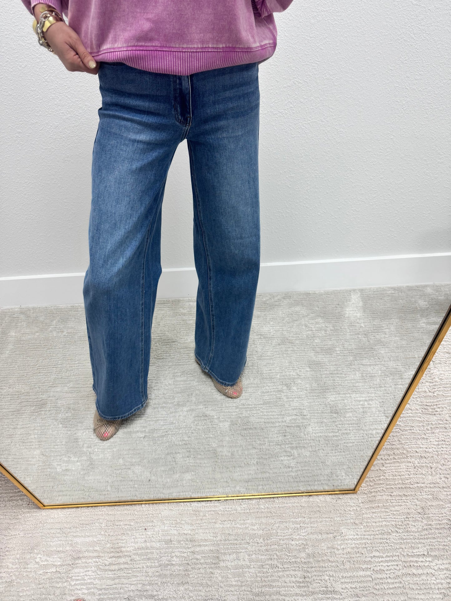 JBD Medium Wash Wide Leg Jeans