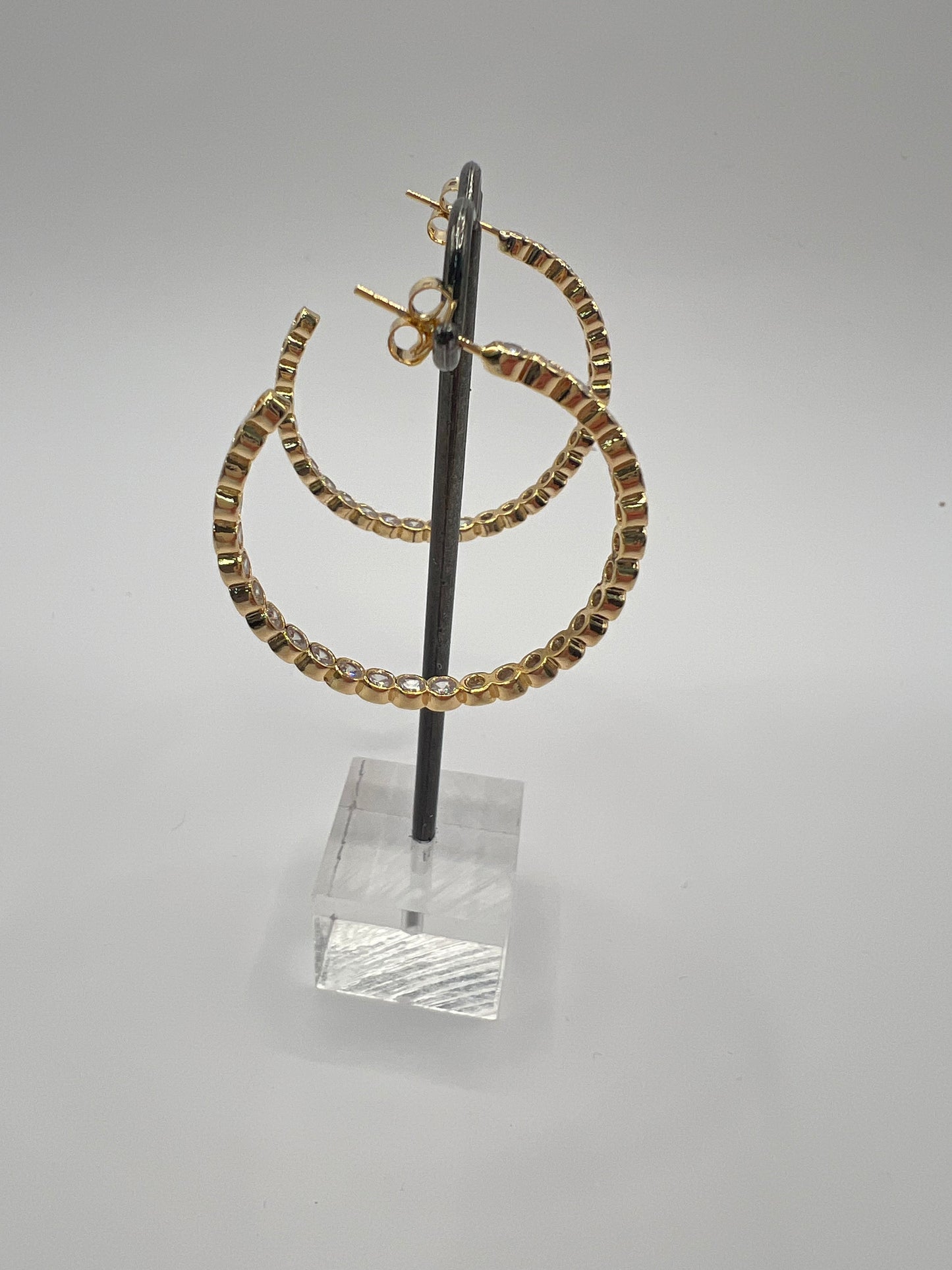 CZ Hoops (silver and gold!)