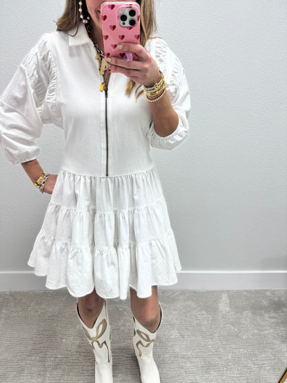 White Tiered Dress