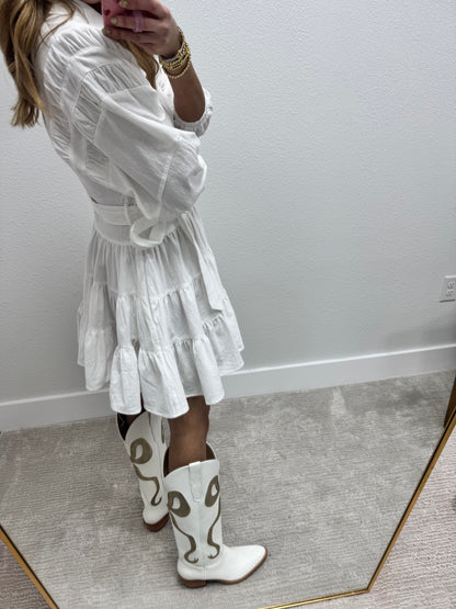 White Tiered Dress