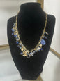 Blue Dangle Bead Necklace