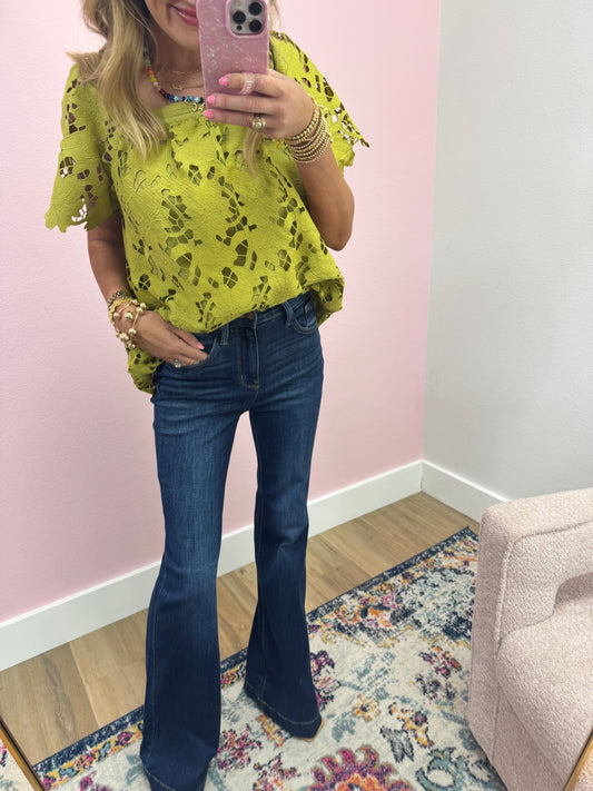 Judy Blue High Rise Flare Jeans FS