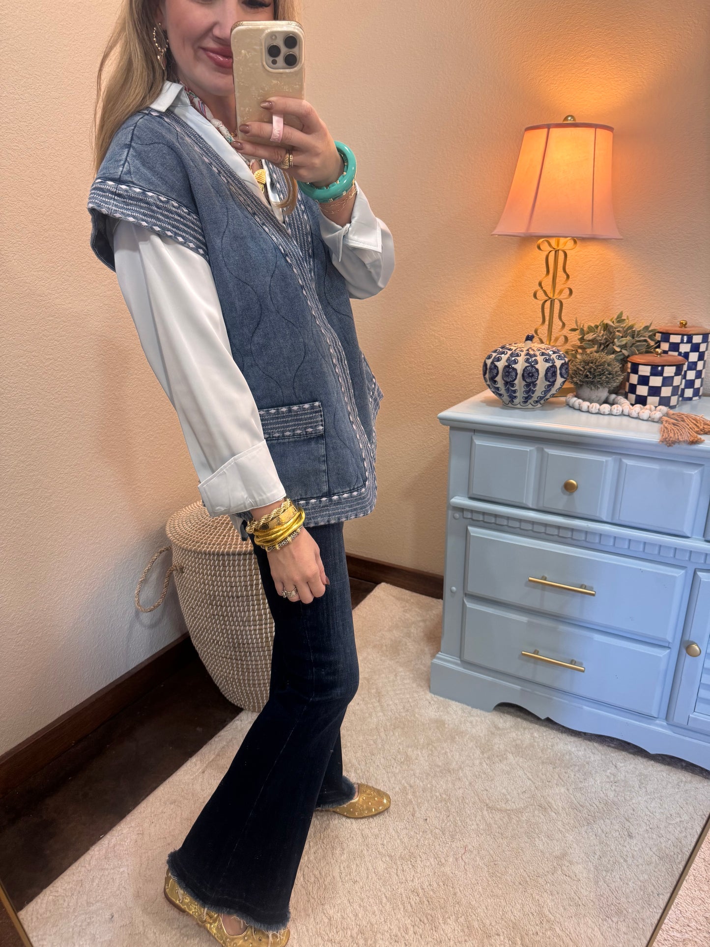 Blue Silky Long Sleeve