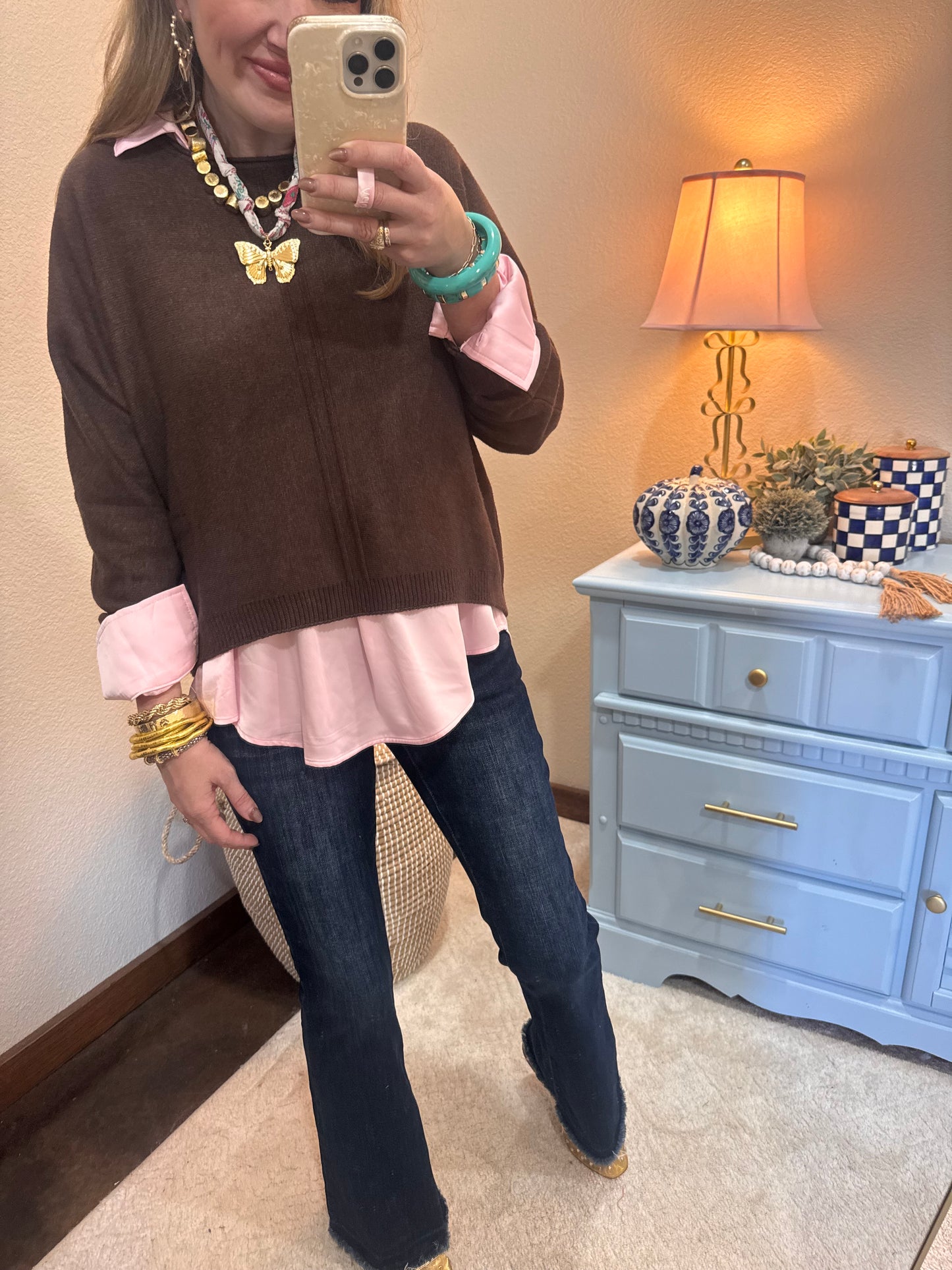 Pink Silky Long Sleeve