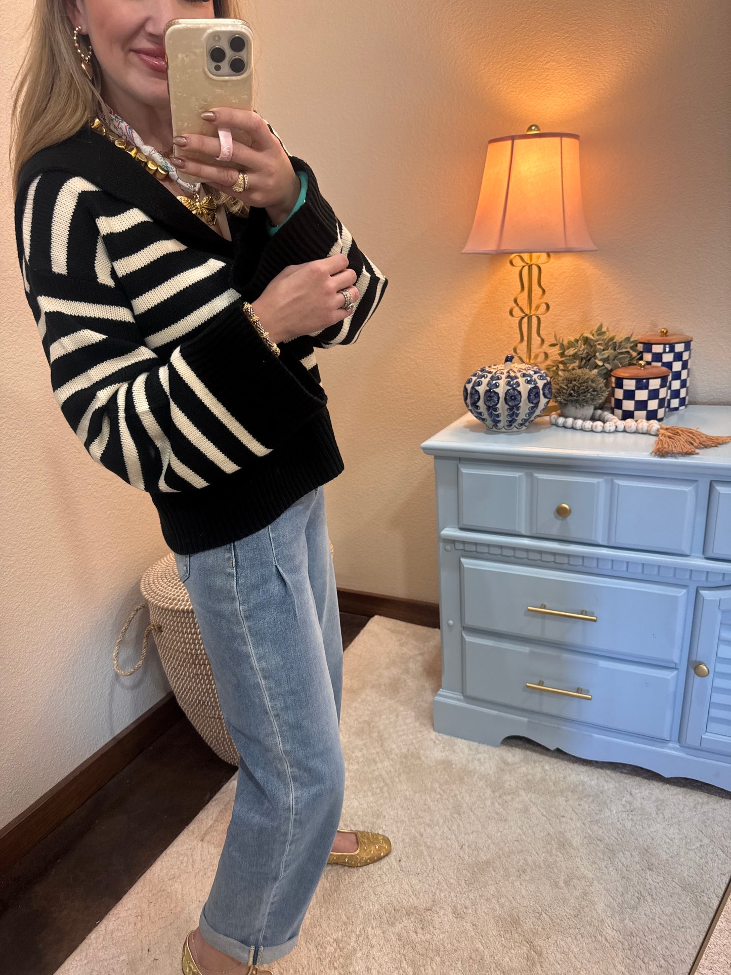 Vervet Front Pleat Cuffed Jeans