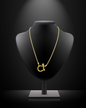 Antique Metal Horsebit Necklace (2 colors)