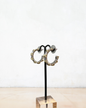Silver and Gold X Crystal Hoop