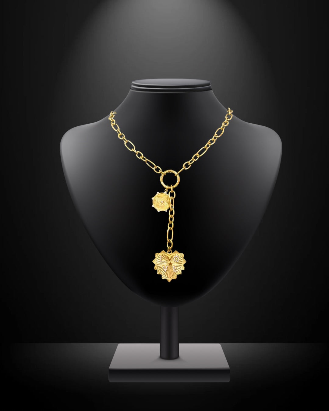 Stainless Steel Lariat Love Necklace