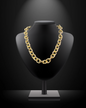 Large Textured Link Chain Magnetic Necklace