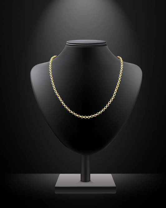 Small Textured Round Chain Magnetic Necklace
