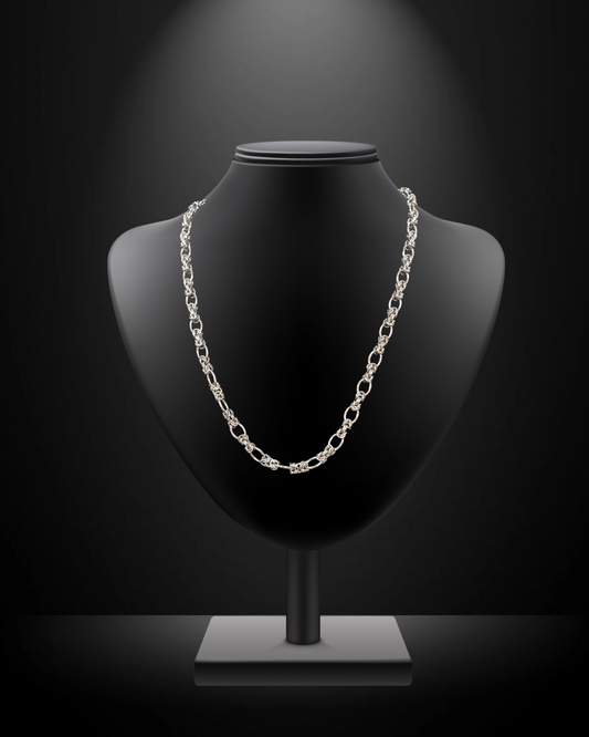 Silver Ornate Chain Magnetic Necklace