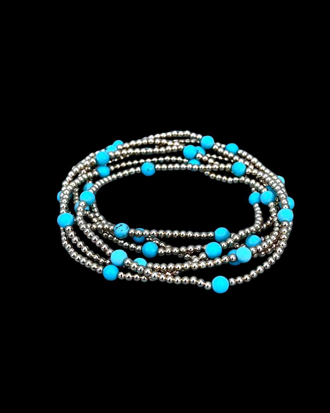 Set of 5 Turquoise Bead Bracelets