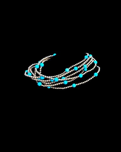 Set of 5 Turquoise Bead Bracelets