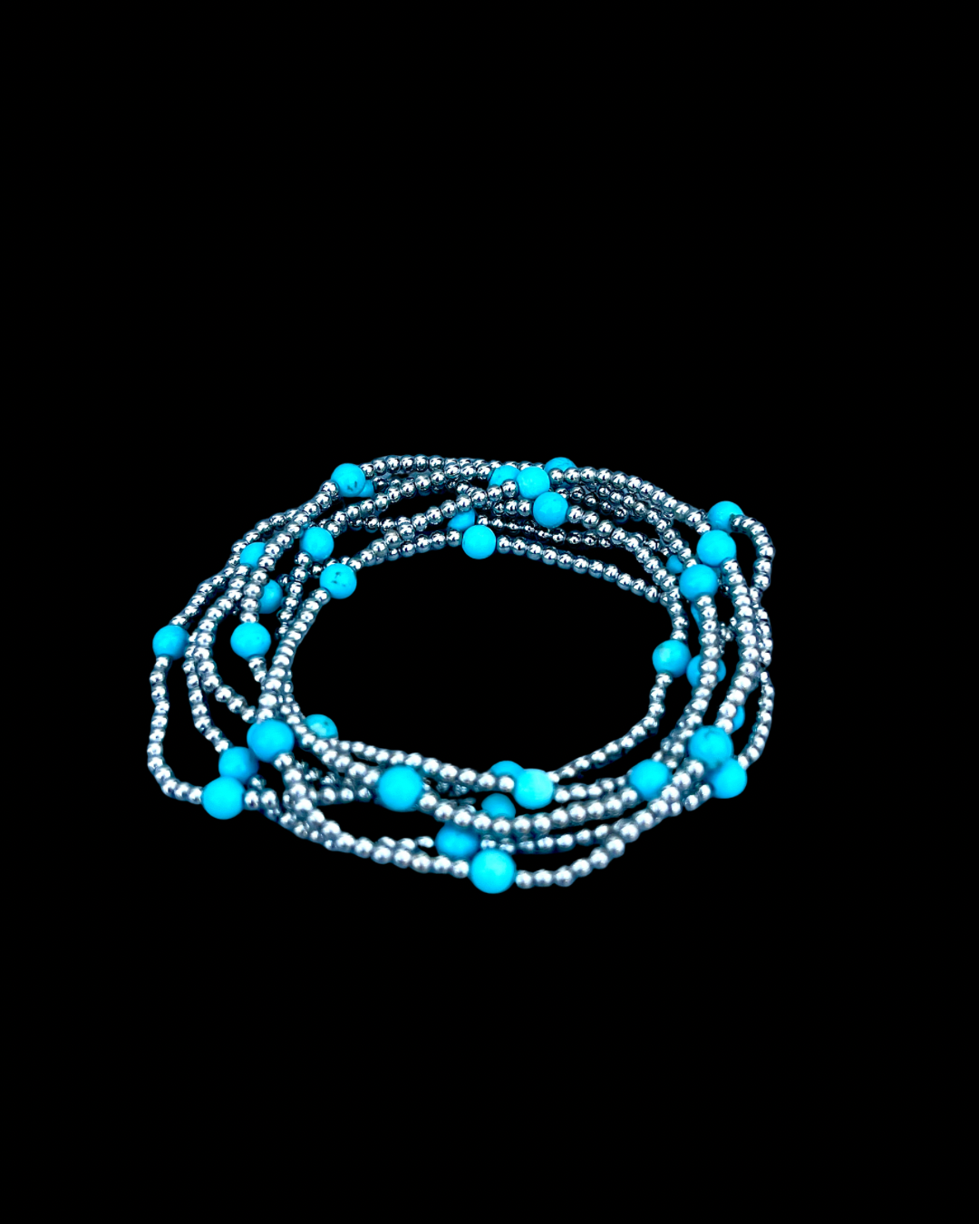 Set of 5 Turquoise Bead Bracelets