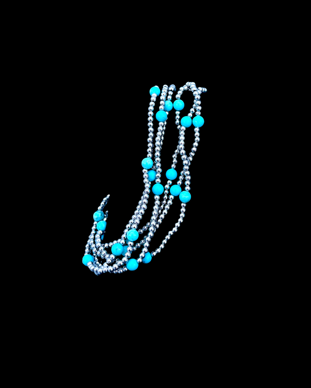 Set of 5 Turquoise Bead Bracelets