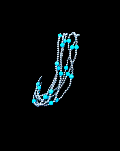 Set of 5 Turquoise Bead Bracelets