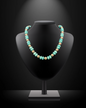 Colored Stone with Gold Bead Magnetic Necklace- 2 Colors