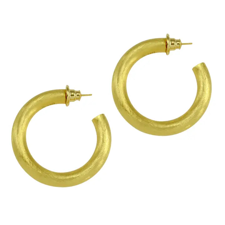 Chambord Thick Hoop Earrings gold