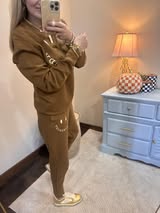 Brown Be Somebody Two Piece Sweat Suit