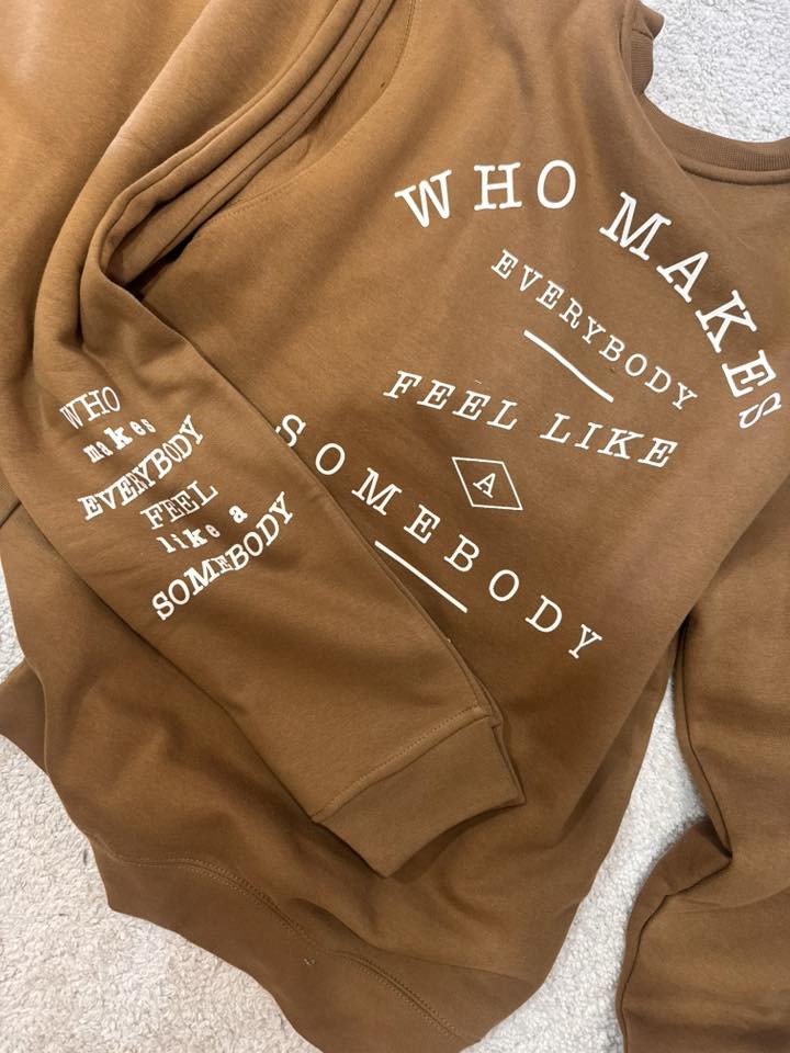 Brown Be Somebody Two Piece Sweat Suit