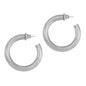 Chambord Thick Hoop Earrings silver 