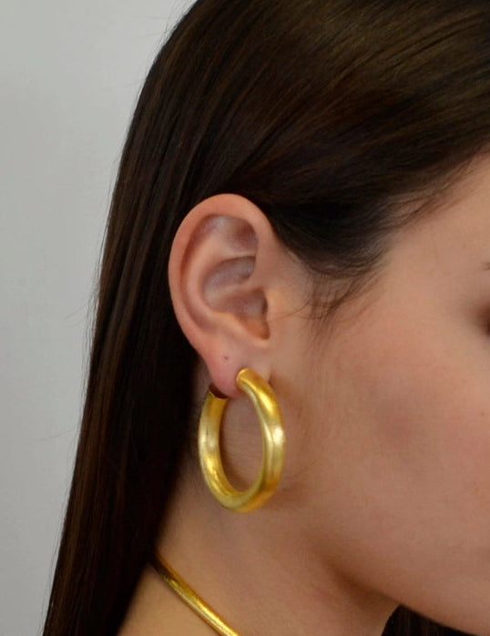 Chambord Thick Hoop Earrings gold